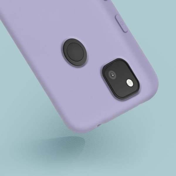 Skyddsfodral - AVIZAR - Google Pixel 4A - Halvstyv silikon - Soft Touch-yta - Lila