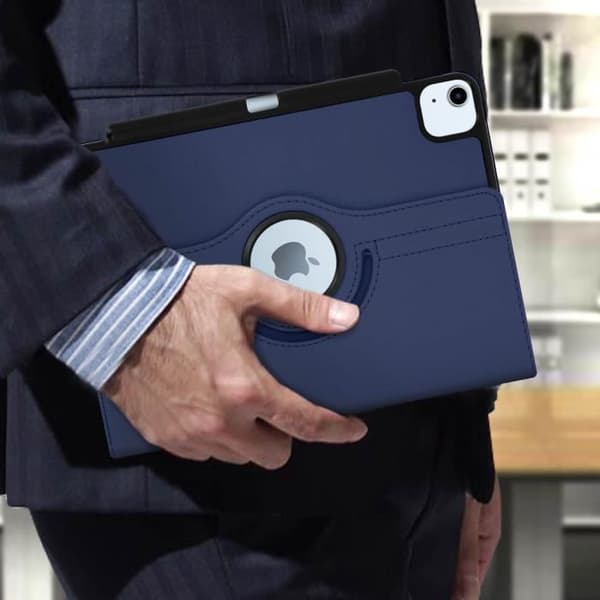 iPad Air 2020 fodral - AVIZAR - Rotativ 360° - Blå - Syntetisk - Heltäckande skydd