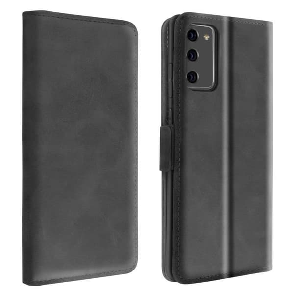 Fodral för Samsung Galaxy Note 20 - AVIZAR - Folio-fodral med kortfack och ställfunktion - Svart