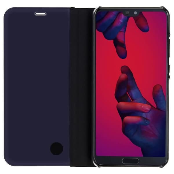 Housse - Huawei - P20 Pro - Etui Miroir - Coque Rigide - Funktion Stöd - Svart