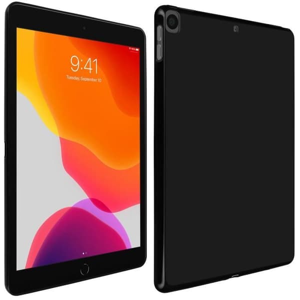 Coque iPad 2019 10.2 - AVISERA - Silikon Gel Flexibel - Ultra Tunn - Motståndskraftig - Svart
