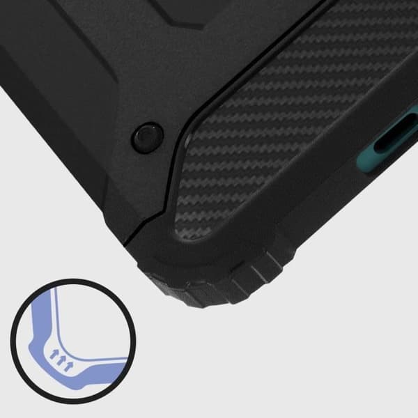 Skyddsfodral - AVIZAR - Defender II - Stöttålig - Kompatibel med Xiaomi Redmi Note 10s och 10 - Svart