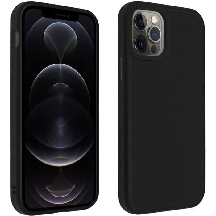 iPhone 12 Pro Max Fodral Flexibelt stötsäkert Soft Touch SolidSuit Rhinoshield Svart