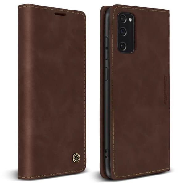 Samsung Galaxy S20 FE Folio Vintage plånbok och videoställ Brun