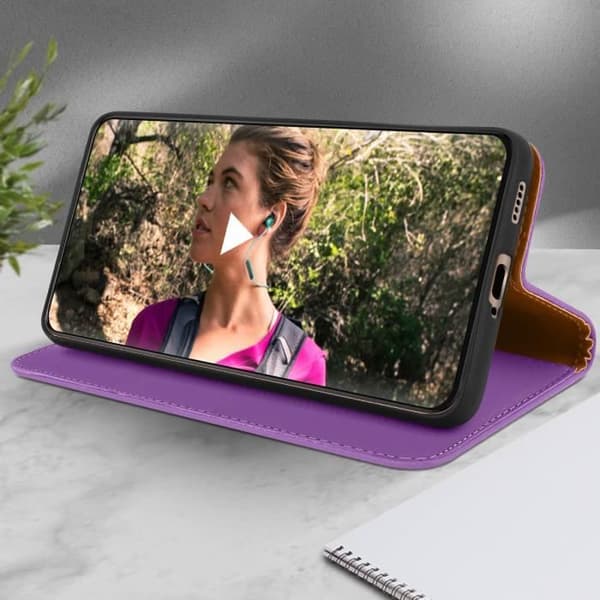 Housse Folio - Samsung - Galaxy S21 - Lila - Semi-rigidh - Magnetisk