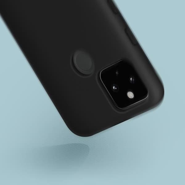 Skyddsskal - AVIZAR - Google Pixel 5 - Halvstyv silikon - Soft Touch-finish - Svart