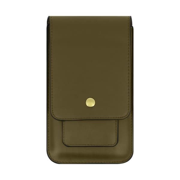 Smartphone Bältesväska - AVIZAR - Multipocket - Grön - Halvstyv - Magnetisk