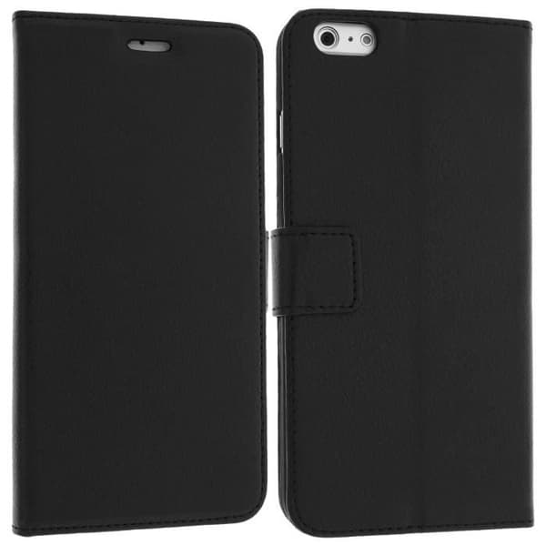 Fodral Folio - Avizar - iPhone 6 Plus - Ekoklädsel - Svart - Fullständigt skydd