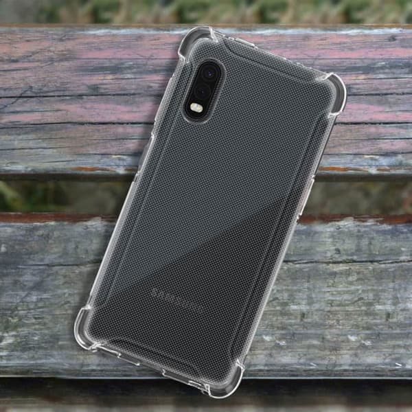 Fodral - AKASHI - Galaxy Xcover Pro - Flexibel - Stötsäker - Transparent Vit