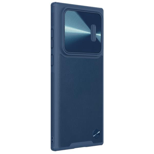 Nillkin Samsung Galaxy S22 Ultra Cover CamShield Leather Blå