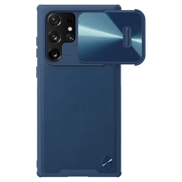 Nillkin Samsung Galaxy S22 Ultra Cover CamShield Leather Blå