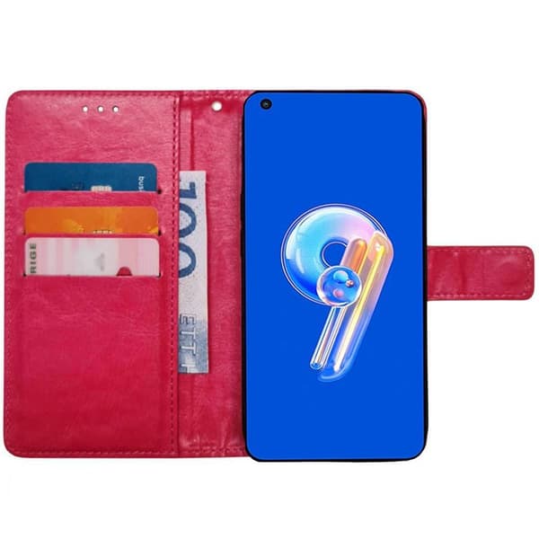 Mobil lommebok 3-kort Asus Zenfone 9 - Rød