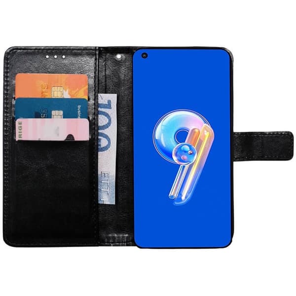Mobilplånbok 3-kort Asus Zenfone 9 - Svart