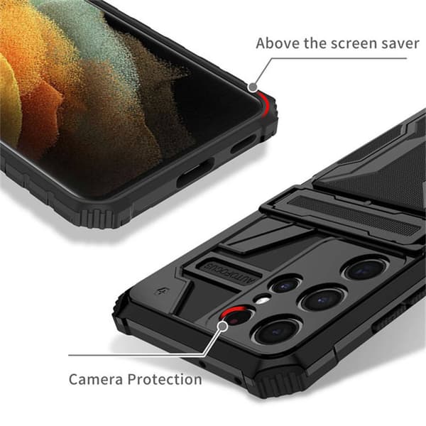 Armor suojakotelo Yhteensopiva Iphonen kanssa, jossa on 3 luottokorttipaikkaa