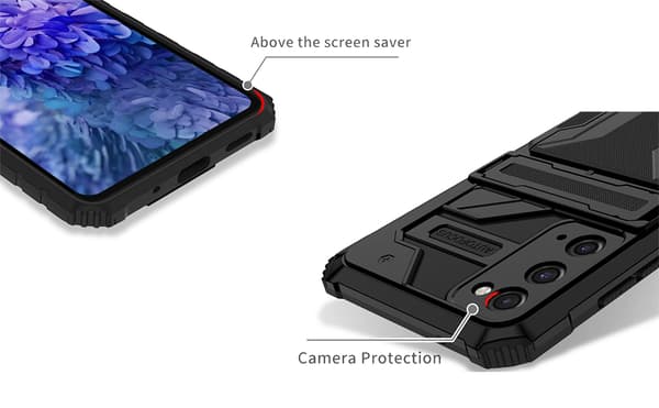 Armor suojakotelo Yhteensopiva Iphonen kanssa, jossa on 3 luottokorttipaikkaa