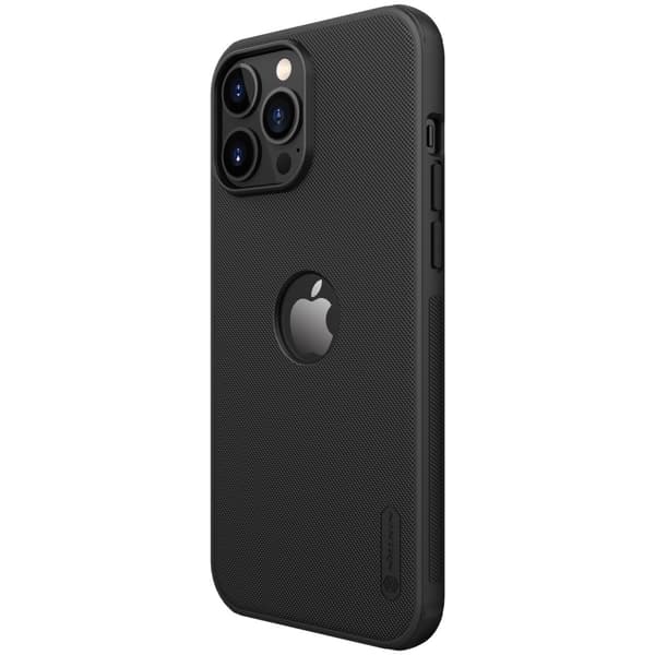 Nillkin iPhone 13 Pro Max Kuori Frosted Shield Logo Cutout Musta