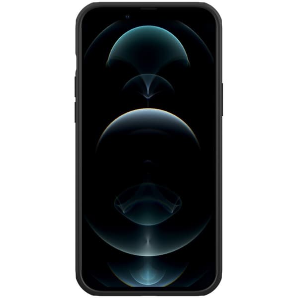 Nillkin iPhone 13 Pro Max Kuori Frosted Shield Logo Cutout Musta