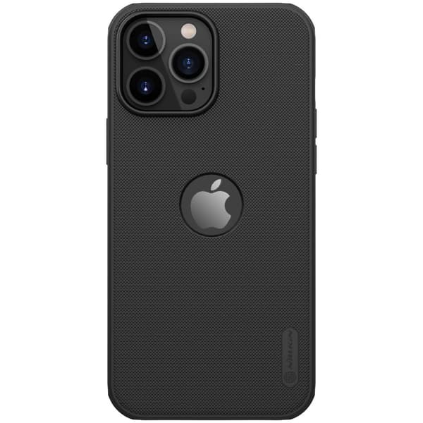 Nillkin iPhone 13 Pro Max Kuori Frosted Shield Logo Cutout Musta