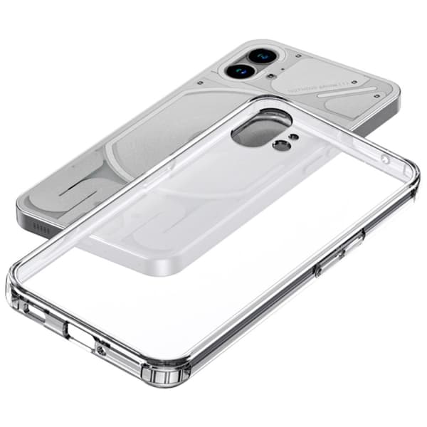 SKALO Nothing Phone (1) Iskunkestävä Clear Hybridi Suojakuori - Läpinäkyvä