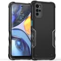 Miniatyrbillede 1 af 6: SKALO Motorola Moto G22 Shockproof Armor Hybrid Cover - Sort