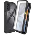 Pikkukuva 1 / 5: SKALO Motorola Moto G22 Iskunkestävä Clear Hybridi Suojakuori - Musta