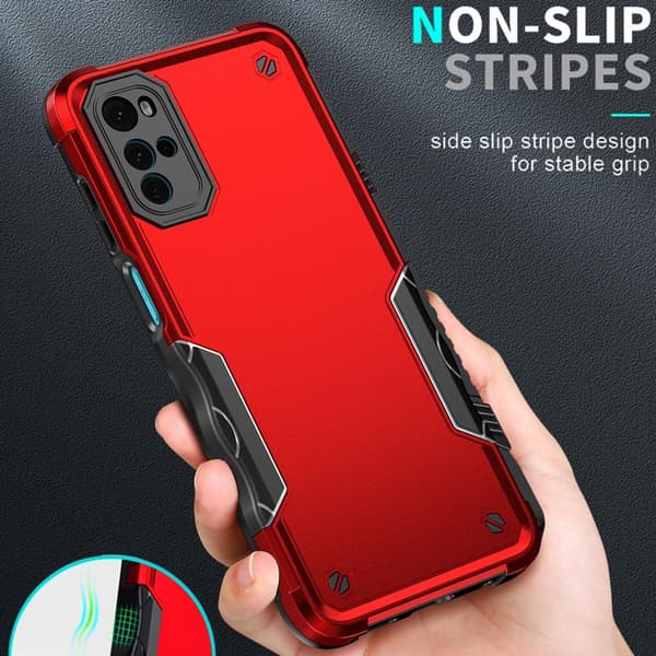 SKALO Motorola Moto G22 Shockproof Armor Suojakuori - Ruusukulta