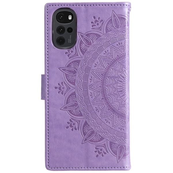 SKALO Motorola Moto G22 Mandala Flip Cover - Lilla