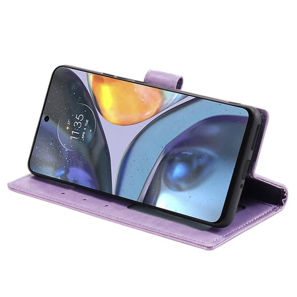 SKALO Motorola Moto G22 Mandala Flip Cover - Lilla
