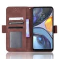 Pikkukuva 3 / 8: SKALO Motorola Moto G22 6-lokeroa Lompakkokotelo - Ruskea