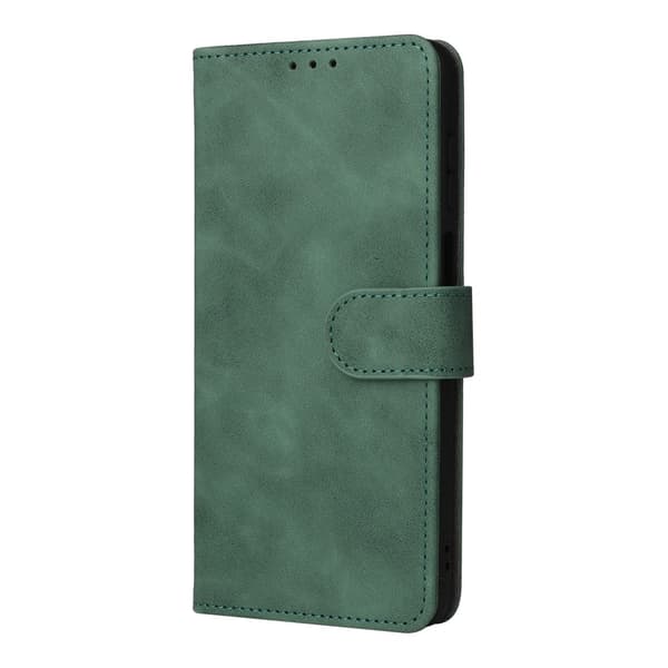 SKALO Motorola Moto G22 Matt PU Nahka lompakkokotelo - Vihreä
