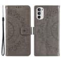 Pikkukuva 1 / 5: SKALO Motorola Moto G52 Mandala lompakkokotelo - Harmaa