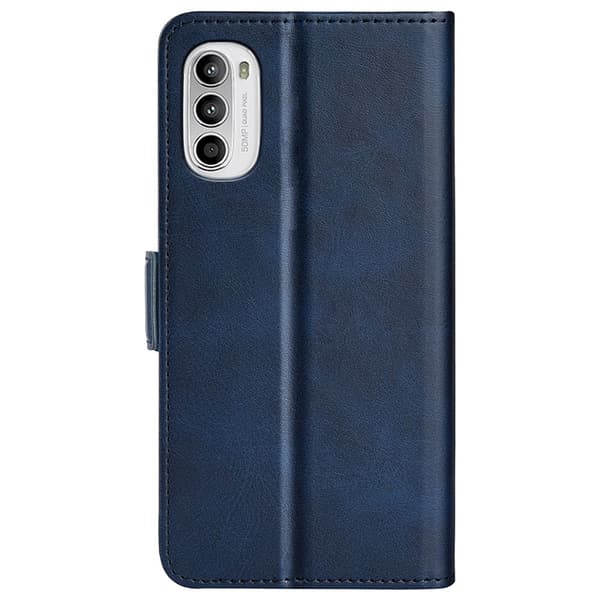 SKALO Motorola Moto G52 Premium Wallet Flip Cover - Blå
