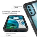 Miniatyrbild 3 av 6: SKALO Motorola Moto G52 Shockproof Clear Hybrid Skal - Svart