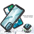 Miniatyrbild 4 av 6: SKALO Motorola Moto G52 Shockproof Clear Hybrid Skal - Svart