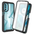 Miniatyrbild 1 av 6: SKALO Motorola Moto G52 Shockproof Clear Hybrid Skal - Svart