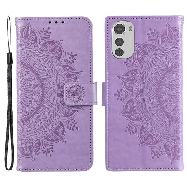 SKALO Motorola Moto E32/E32s Mandala Flip Cover - Lilla