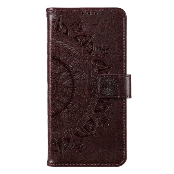 SKALO Motorola Moto E32/E32s Mandala lompakkokotelo - Ruskea