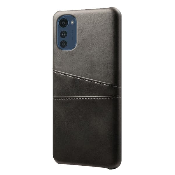 SKALO Motorola Moto E32/E32s PU-Läder Korthållare Skal - Svart