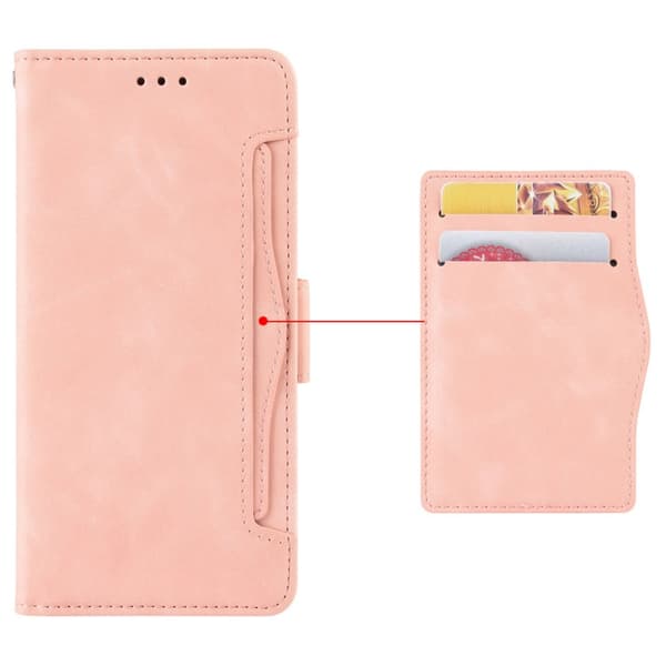 SKALO Motorola Moto E32/E32s 6-lokeroa Lompakkokotelo - Pinkki