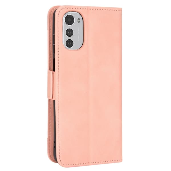 SKALO Motorola Moto E32/E32s 6-lokeroa Lompakkokotelo - Pinkki