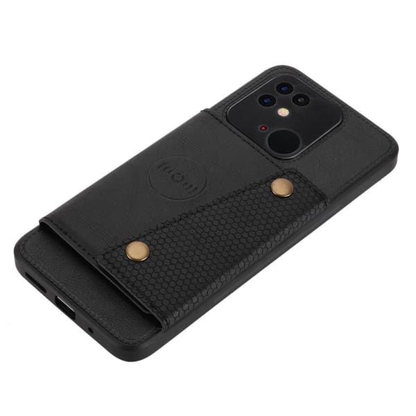 SKALO Xiaomi Redmi 10C PU-læder Cover med Pung - Sort