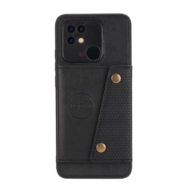 SKALO Xiaomi Redmi 10C PU-læder Cover med Pung - Sort