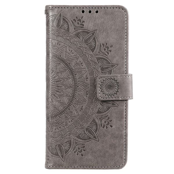 SKALO Xiaomi Redmi 10C Mandala Flip Cover - Grå