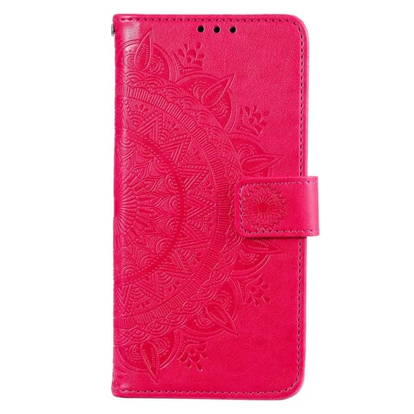 SKALO Xiaomi Redmi 10C Mandala Plånboksfodral - Cerise
