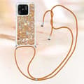 Miniatyrbild 3 av 6: SKALO Xiaomi Redmi 10C Kvicksand Glitter Mobilhalsband - Guld