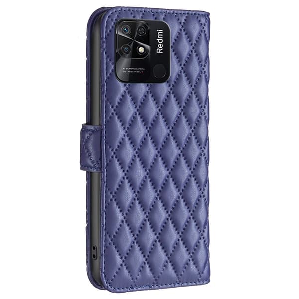 SKALO Xiaomi Redmi 10C BINFEN COLOR Tikattu Lompakko - Sininen