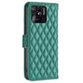 Pikkukuva 8 / 8: SKALO Xiaomi Redmi 10C BINFEN COLOR Tikattu Lompakko - Vihreä