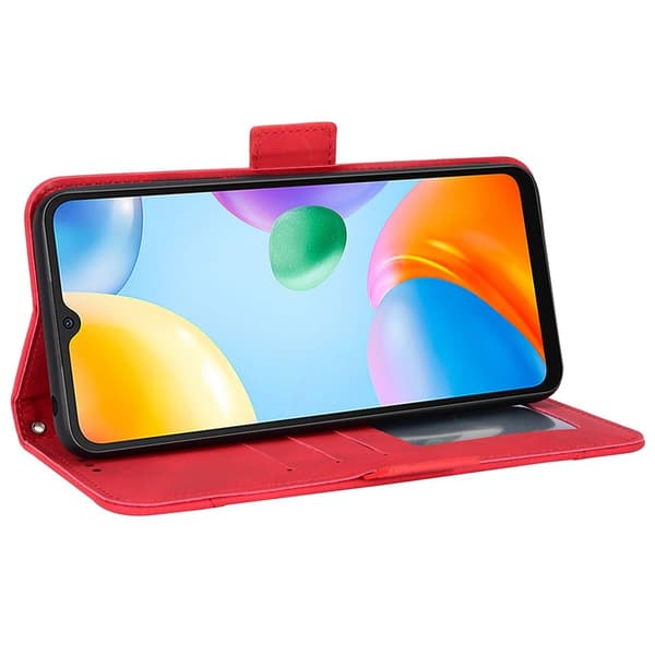 SKALO Xiaomi Redmi 10C 6-FACK Plånboksfodral - Röd