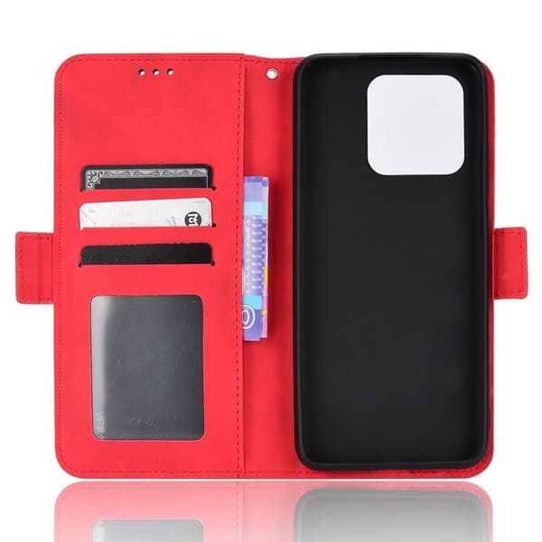 SKALO Xiaomi Redmi 10C 6-FACK Plånboksfodral - Röd
