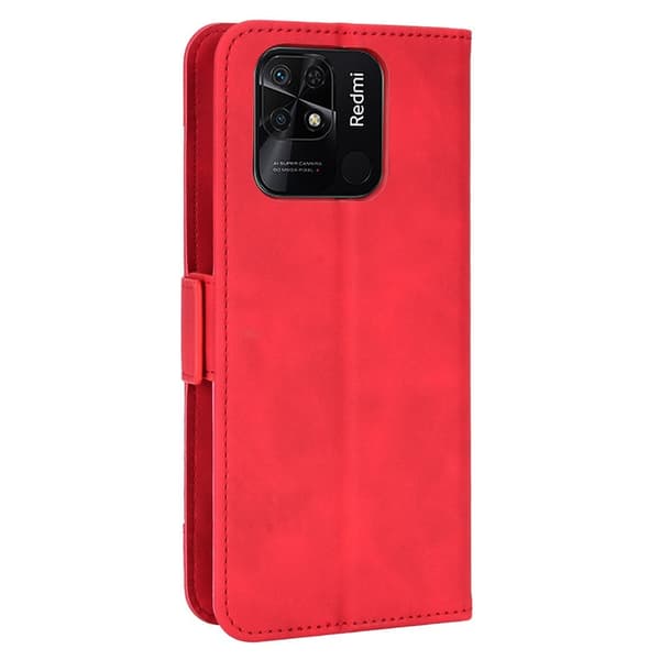 SKALO Xiaomi Redmi 10C 6-FACK Plånboksfodral - Röd